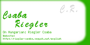 csaba riegler business card